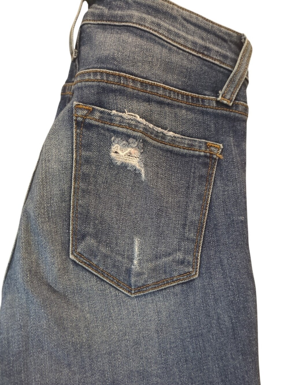 Flying Monkey Women's Blue Distressed Straight-Leg Jeans - Picture 3 of 11
